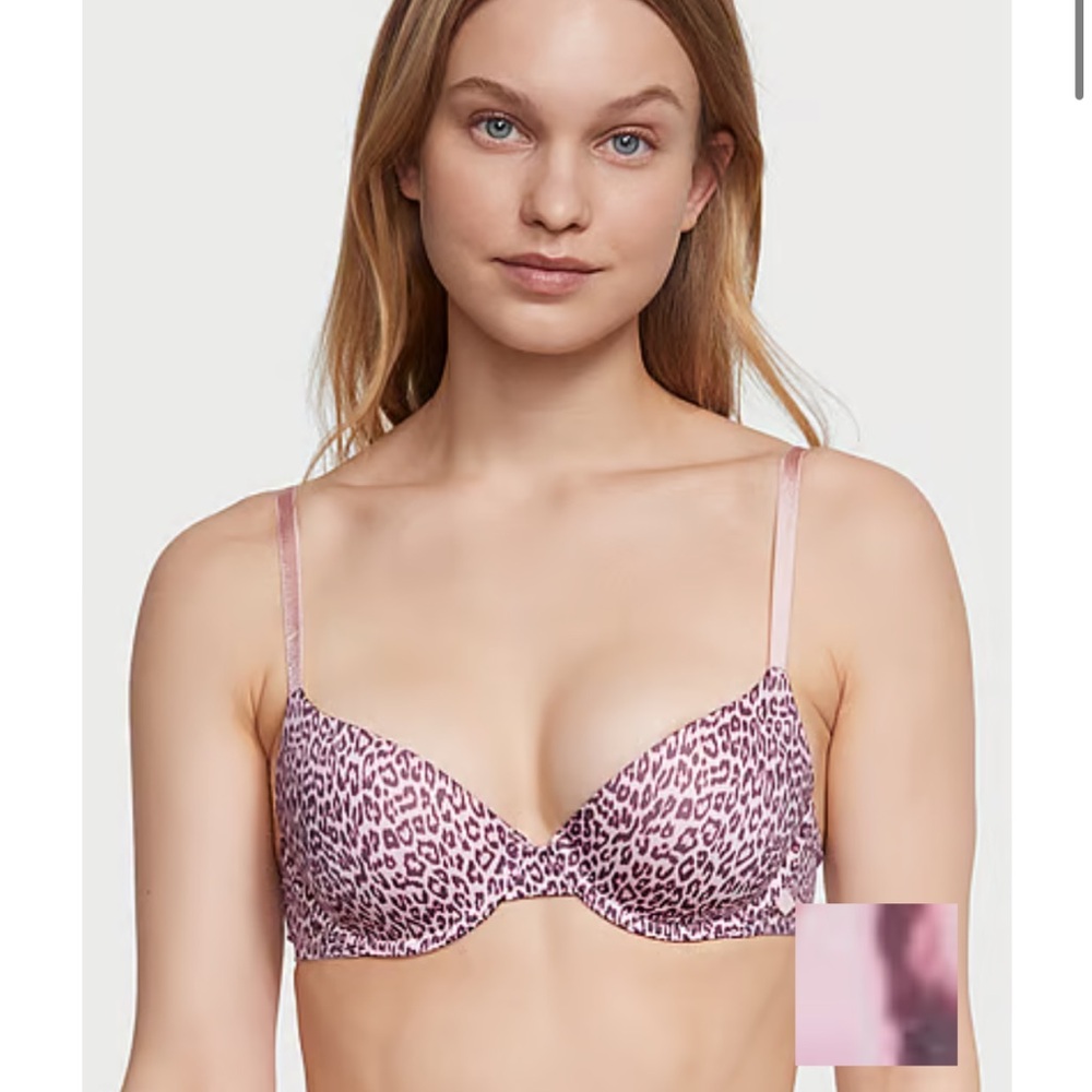 Victoria’s Secret pink leopard print bra size 36DD